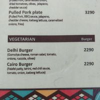 Menu at Pántlika in Budapest