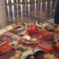 Vegan pizza at MALKA Pizza & Grill in Juodkrante