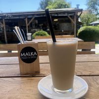 Iced coffee with plant milkk  at MALKA Pizza & Grill in Juodkrante