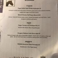 Specials on the day we visited included vegan options. at The Bay Horse Inn in Nelson