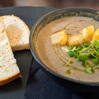 Mushroom soup at The Bay Horse Inn in Nelson