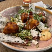 Cauliflower wings with perl couscous  at Godhem Sour Café & Bar in Trollhattan