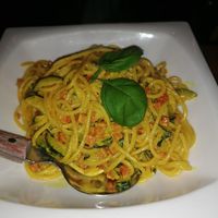 Vegan carbonara at Bella Roma in Amsterdam