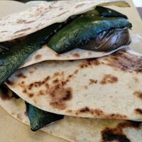 Piadina con verdure grigliate, mozzarisella e strachicco at Sbionta in Rimini