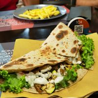 Piadina Kebab with mayo at Sbionta in Rimini