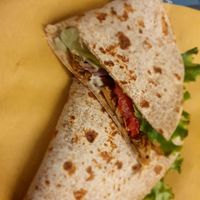 Piadina with vegan kebab at Sbionta in Rimini