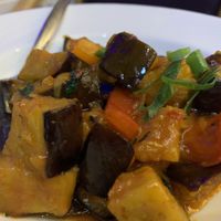 Maya-Ana Special (aubergine in chilli and ginger)  at Le Raaj in Durham