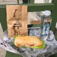 Seitan sandwich. at Isla Vegana in Ushuaia