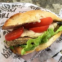 Seitan sandwich at Isla Vegana in Ushuaia