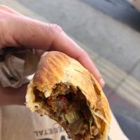 Empanada at Isla Vegana in Ushuaia