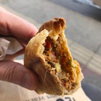 Empanada at Isla Vegana in Ushuaia