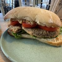 Seitan sandwich  at Isla Vegana in Ushuaia