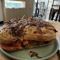 Soooo good! Hummus sandwich  at Isla Vegana in Ushuaia