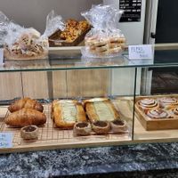 Some of the delicious baked goods. The apple flan was delicious. It was also great to have a croissant after not having one for many years! at Isla Vegana in Ushuaia