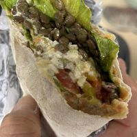 Lentil burrito   at Isla Vegana in Ushuaia