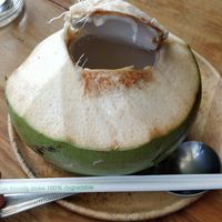 Fresh coconut at Spa Cafe in Koh Chang