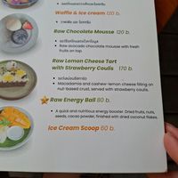 Menu at Spa Cafe in Koh Chang