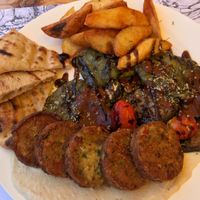 the falafel plate at The Grill in Corfu