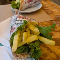 Falafel gyro at The Grill in Corfu