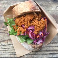Vegan sando at Tane Cafe in Nagano
