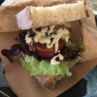 Tofu sandwich at Tane Cafe in Nagano