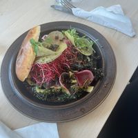 Brioche dish (vegan variation specified)  at Kumi Oslobukta in Oslo