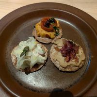 A seafood mousse, foie gras inspired, and a Italian style at Kumi Oslobukta in Oslo