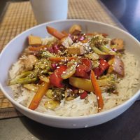 Asian tofu with basmati at Veda House - Sofia in Sofia