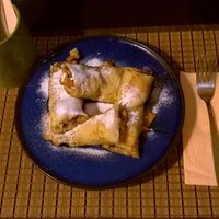 Sweet Pancakes - Vegetarian
Two sweet pancakes stuffed with apples, pesto dates and walnuts. at Veda House - Sofia in Sofia