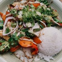 Jasminreis mit Zitronengras-Chili-Soße at Asia Gourmet in Gaggenau