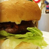 Yummy burger at Plus Eight Six - Vegie & Tea in Hobart