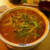 Forget which soup this was, but it was neither laksa nor hot and sour. at Plus Eight Six - Vegie & Tea in Hobart