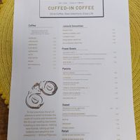 Menu (September 2021) at Cuffed-In-Coffee in Holyhead