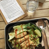 Mushroom and veggie ramen at Rawcous Kitchen at Rawcous Kitchen in Leatherhead