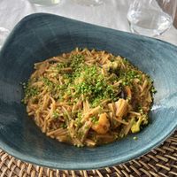Fideos stew with mushrooms  at Sa Punta in Menorca