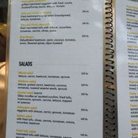 Menu at Magic Park in Arambol