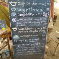 Special different everyday menu at Magic Park in Arambol