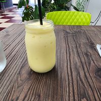 Coconut mango smoothie easy 10! at Cocina Plantosaurus in Charles Town