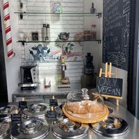 Vegan section  at Fabrika in Tirana