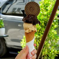 Chocolate and peanut butter at Fabrika in Tirana