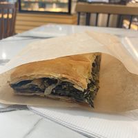 Spinach pie  at Under Pressure Espresso Bar in Astoria