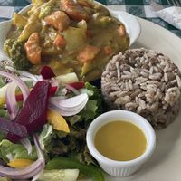 Vegan veg curry at Hemingways in St Johns
