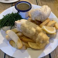 Classic fish and chips with samphiree  at The Architect in Cambridge