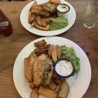 Banana blossom ‘fish’ & chips (VE & GF)  at The Architect in Cambridge