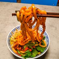 Marinierte Udon Nudeln in extra scharfer Erdnusssauce at Cài Kitchen
 at CÀI Kitchen Berlin in Berlin