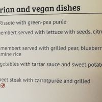 Vegetarian and vegan menu at Tompos Étterem in Keszthely