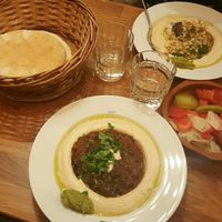 The most delicious and authentic hummus plates at Reggev Hummus Södermalm in Stockholm