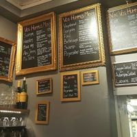 Menu at Reggev Hummus Södermalm in Stockholm