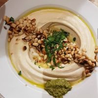 Vegan hummus at Reggev Hummus Södermalm in Stockholm
