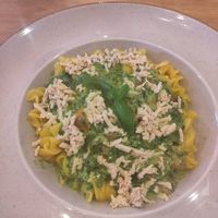 Pasta mit Spinat at Radošā Maizes Laboratorija in Ventspils